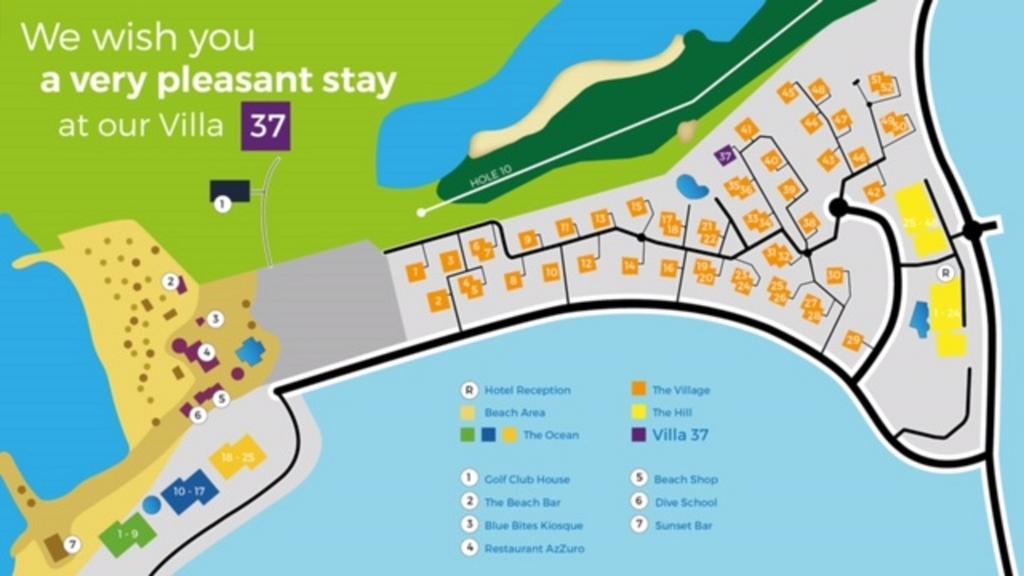 Blue Bay Beach Villa At Pool And Golfcourse Exteriör bild